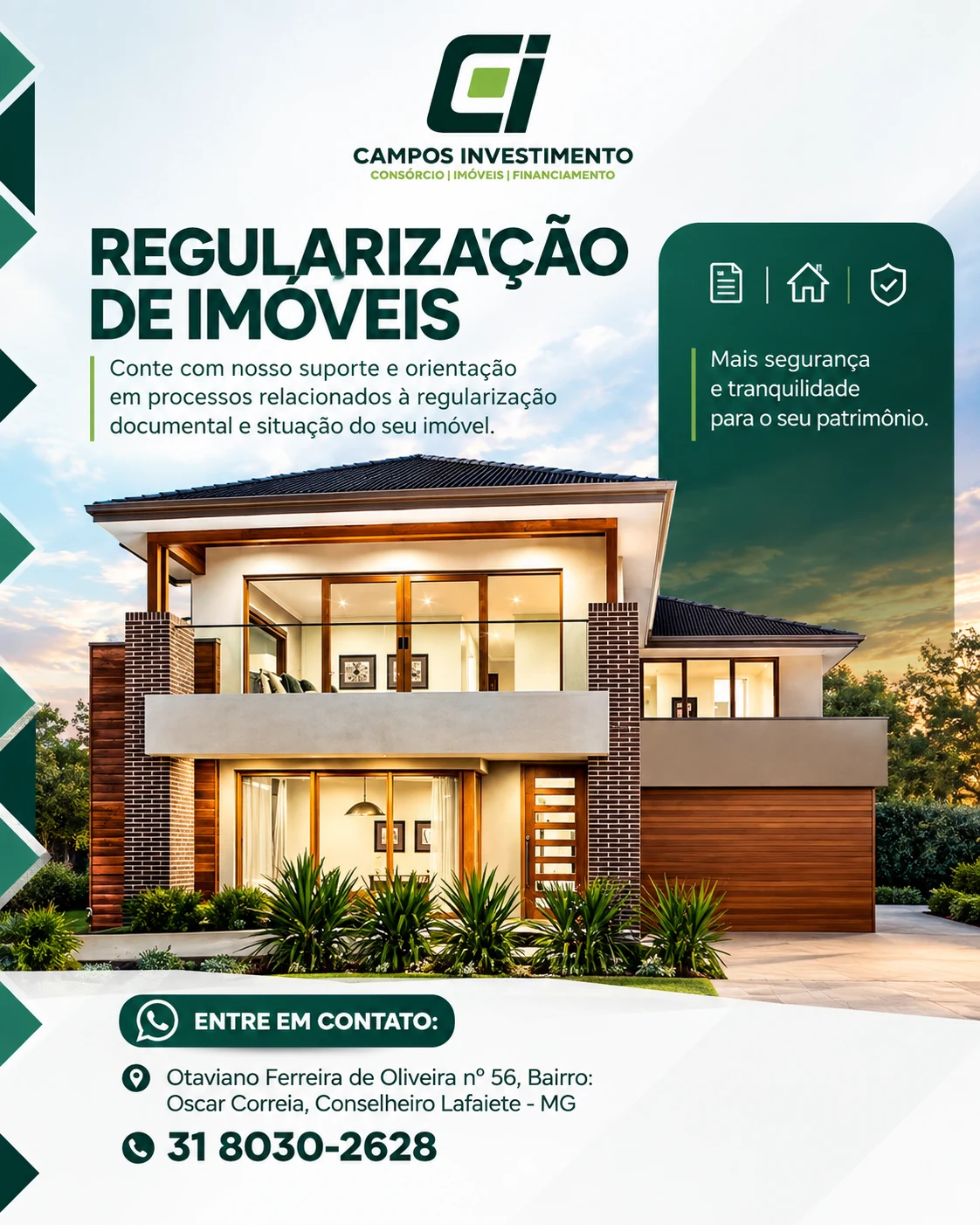 Arte promocional: realize os seus sonhos com o consórcio do seu imóvel, novo ou usado